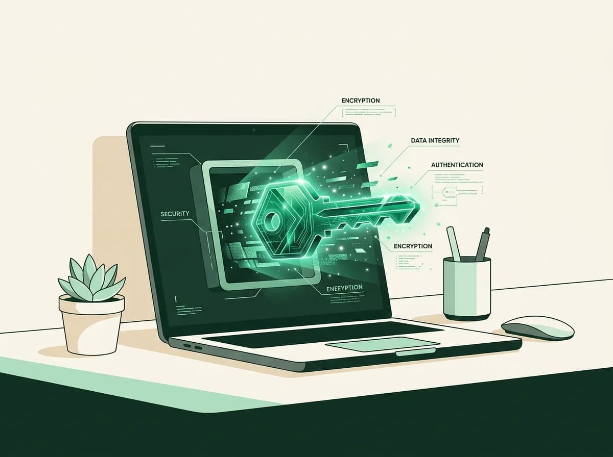 Illustration showing private vault key generated directly on local user device